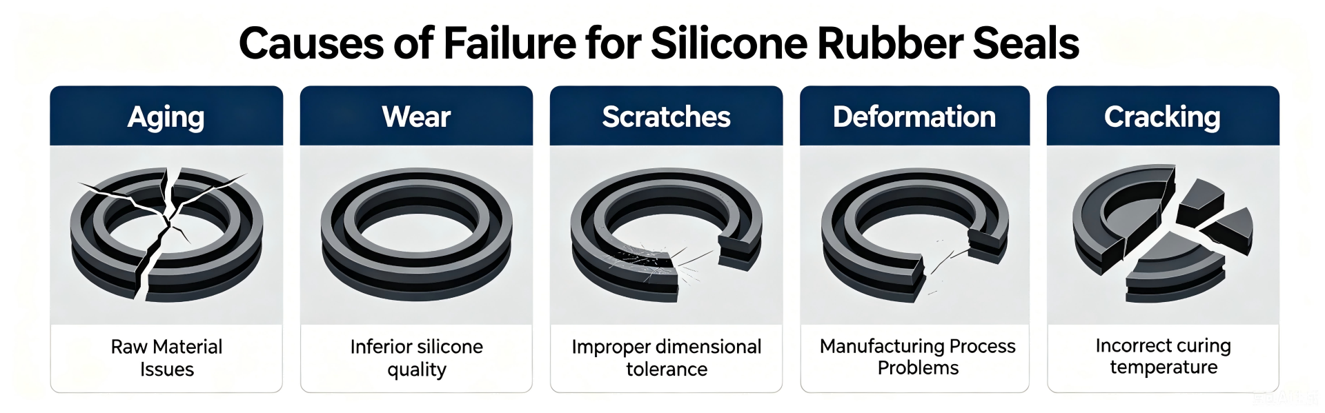 Silicone rubber seal